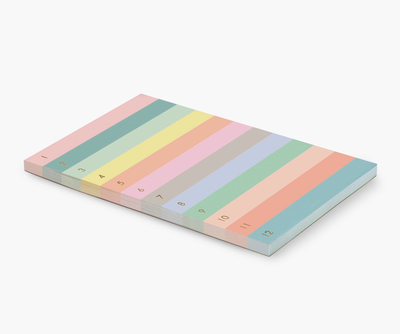 Numbered Color Block Memo Notepad Notepads Rifle Paper Co  Paper Skyscraper Gift Shop Charlotte