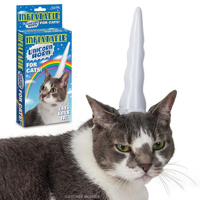 Buy your Inflatable Unicorn Horn for Cats at PaperSkyscraper.com