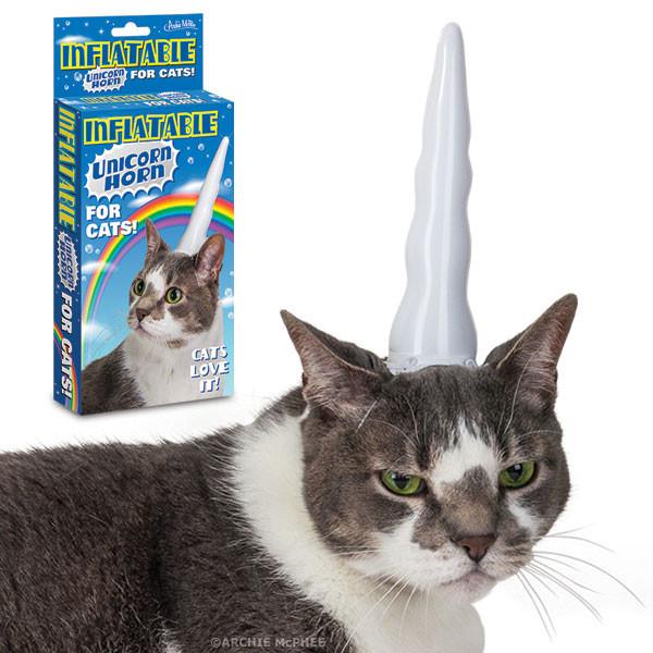 Inflatable Unicorn Horn for Cats Jokes & Novelty Accoutrements  Paper Skyscraper Gift Shop Charlotte