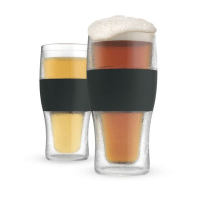 Beer Freeze Cooling Cups | Black | Set of Two Kitchen True Fabrications  Paper Skyscraper Gift Shop Charlotte