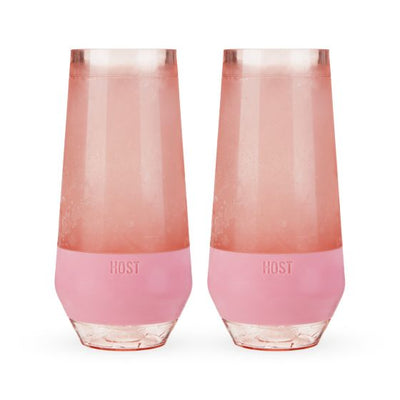 Champagne FREEZE Cooling Cups Blush | Set of Two Kitchen True Fabrications  Paper Skyscraper Gift Shop Charlotte