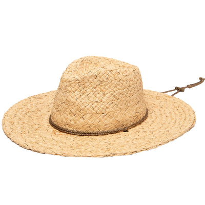 Women's Raffia Lurex Blend Lifeguard Hat with Adjustable Chin Cord Hat San Diego Hat Company  Paper Skyscraper Gift Shop Charlotte