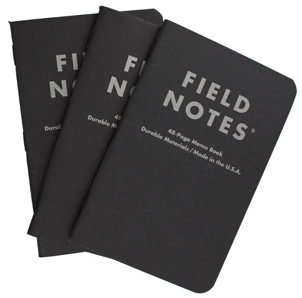 Field Notes | 3 Pack | Ruled | Pitch Black