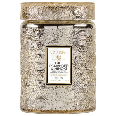 Check out our Gilt Pomander & Hinoki - Large Jar Candle now at PaperSkyscraper.com