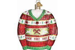 Festive Christmas Sweater Ornament Ornaments Old World Christmas  Paper Skyscraper Gift Shop Charlotte