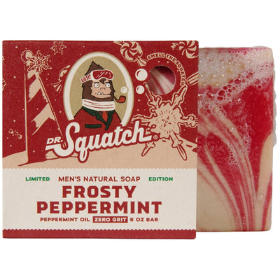 Frosty Peppermint Bar Soap Soap Dr Squatch  Paper Skyscraper Gift Shop Charlotte